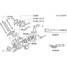 Carter motore POLINI con supporto motore e pacco lamellare Peugeot