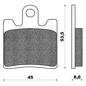Jeu de plaquettes de frein avant C4 pour Suzuki Burgmann 250-400