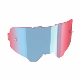 LEATT Blau/Rote Motocrossmaske Linse für Velocity Iriz Maske