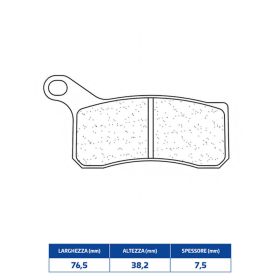 Jeu de plaquettes de frein CL BRAKES 1204ATV1 en composé fritté pour KTM