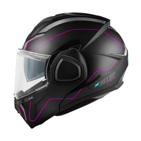 GIVI X36 Fiber Pulse Wendbarer Modularer Helm schwarz silber Fuchsia