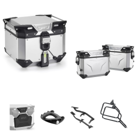 GIVI EVO SMART Top Case Kit Anodized Gray 42/37L for BMW R GS ADVENTURE