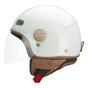 Casco Jet CGM 191I PIX ITALIA Verde Bianco Rosso Visiera Lunga taglia XS