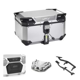 GIVI TREKKER OUTBACK EVO SMART anodisé top case de 58L pour moto MORINI X-CAPE
