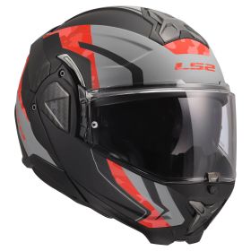 Modular helmet LS2 FF910 ADVANT II GLIDE black grey red