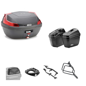 GIVI BLADE Top Case Kit E22 Black Red 47/22L for APRILIA