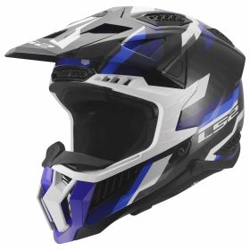 Casco cross LS2 MX703 X-FORCE PHANTOM blu bianco