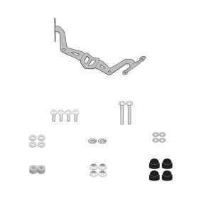 Rauchverglaste Windschutzscheibe KAPPA 28x36,5 cm für YAMAHA MT03