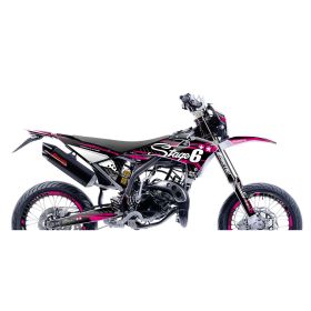 Stage6 Pink Deco Graphics Kit for Fantic Xm 50 2017-2022