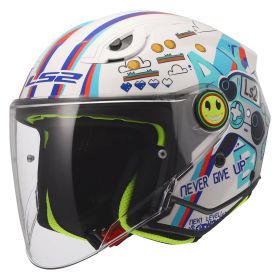 Casque jet enfant LS2 OF622 FUNNY II NEXT level blanc