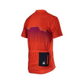 LEATT Trail 3.0 Maillot Moisturecool VTT Rouge Brillant Ajusté à Long Zip