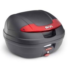 Kit topcase GIVI E340 VISION noir rouge pour VESPA GTS 125/310 Super/Sport