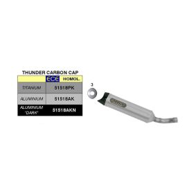 Marmitta Slip-On racing ARROW Street Thunder alluminio carby cap Yamaha yzf-r 125 2019-2020