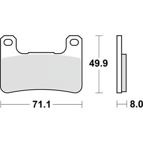 Paire de plaquettes de frein SBS composé fritté 806RST