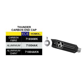 ARROW Thunder Slip-On Rennschalldämpfer mit Carbonfaser-Kappe Krümmer für Yamaha Tracer 9