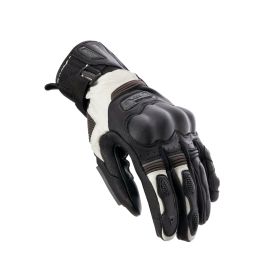 REBELHORN RANGE Men's Leather Motorcycle Gloves Black/Light Gray