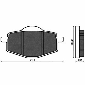 Jeu de plaquettes de frein C4 pour Yamaha DTR 125