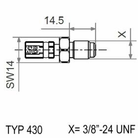 Raccordo tubo freno MATTHIES filettatura esterna mobile acciaio inox TYP430 3/8-24 UNF
