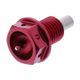 Tappo scarico olio racing JMP magnetico M12X1,50 15mm rosso