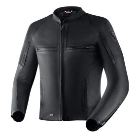 Veste de moto en cuir pour homme REBELHORN RUNNER III noire