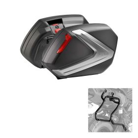 GIVI V37 Side cases kit black red for YAMAHA MT-07 Tracer / Tracer 7
