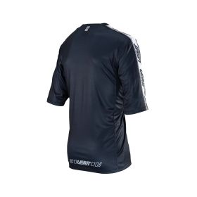 LEATT Enduro 3.0 MTB-Trikot Schwarz mit Dreiviertelärmeln aus IceYarn-Gewebe