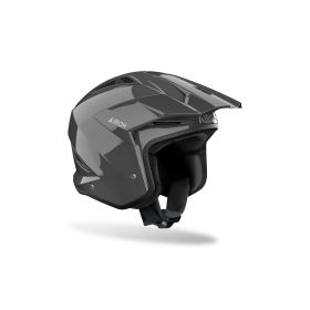 Casque Jet Trial AIROH TRR II Gris Foncé Brillant