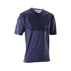 LEATT Trail 6.0 Maillot Cargo VTT Galaxy Blue avec Poche Arrière et UPF 50+