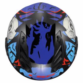 Jet helmet LS2 OF616 AIRFLOW II ZOMBIE II black red blue