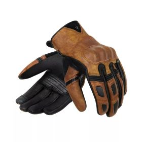 REBELHORN THUG II Men's Vintage Brown Leather Motorcycle Gloves