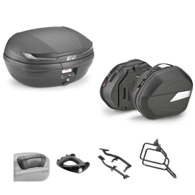 Kit GIVI bauletto ARENA TECH borsa WL900B nero fumè 45/25L per SUZUKI DL V STROM