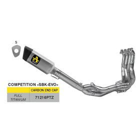 Marmitta completa ARROW racing Competition SBK Evo titanio per Kawasaki ZX-10R/ZX-10RR