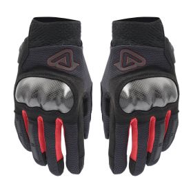 ACERBIS CE RAMSEY MY VENTED PRO Winter Motorradhandschuhe Genehmigt Schwarz Rot