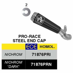 ARROW Pro-Race Dark Nichrom-Auspuff und Ducati Scrambler 800 Classic Anschluss