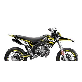 Kit de graphiques déco jaune Stage6 pour Derbi X-treme 2011-2017