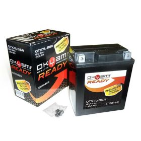Batteria OKYAMI YTX7L pronta all'uso precaricata e sigillata 12V 6Ah 114x71x131mm