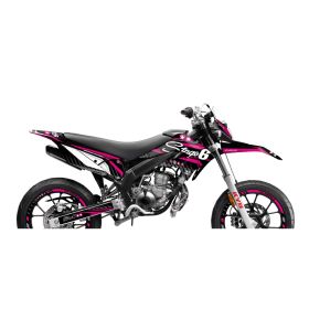 Kit de graphiques déco Pink Stage6 pour Derbi X-treme 2011-2017