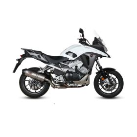 MIVV Oval Slip-on Exhaust approved titanium carbon end cap for HONDA Crossrunner