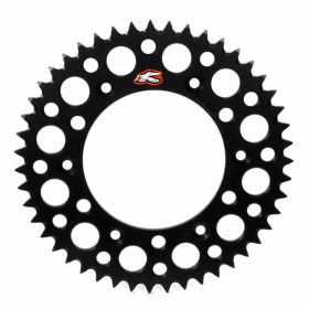Couronne de moto RENTHAL rainurée en Ergal ultra-léger Z50 noire pas 520 pour Honda/Beta