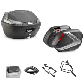 GIVI BLADE TECH top case kit V37 black smoke/red 37/37L for YAMAHA