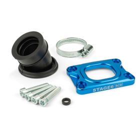 Collettore aspirazione STAGE6 360° blu per MIKUNI TM24