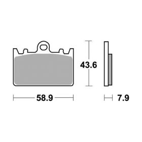 Plaquettes de frein SBS paire composé fritté 666RST pour KAWASAKI ZXR R NINJA 400