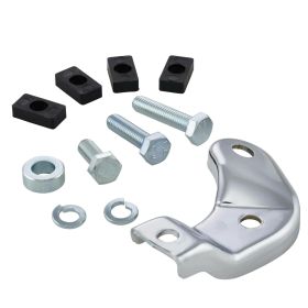 Piastre montaggio specchietto BUMM manubrio cromato sinistro per Vespa