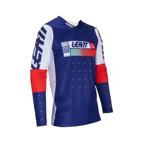 Maillot motocross LEATT Moto 4.5 Lite Royal bleu blanc filet élastique