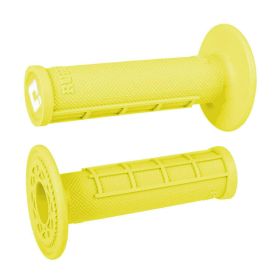 Manopole ODI GRIPS MX strato singolo half waffle giallo fluo