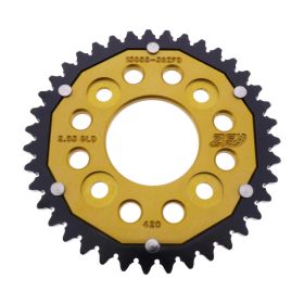 Corona ZF 39 denti passo 420 oro nera dual per Honda