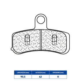 Jeu de plaquettes de frein avant CL BRAKES 1212A3+ en composé fritté pour HARLEY DAVIDSON