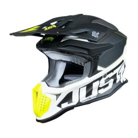 Casco Motocross JUST1 J18F HEXA giallo fluo/nero/bianco