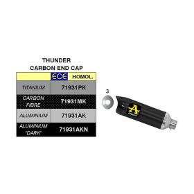 ARROW Thunder exhaust dark aluminum with carb cap and collector for Yamaha MT-09 2021-2023