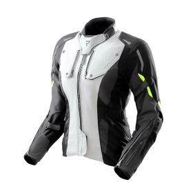 Giacca moto donna REBELHORN HIKER IV nera/grigia/gialla fluo